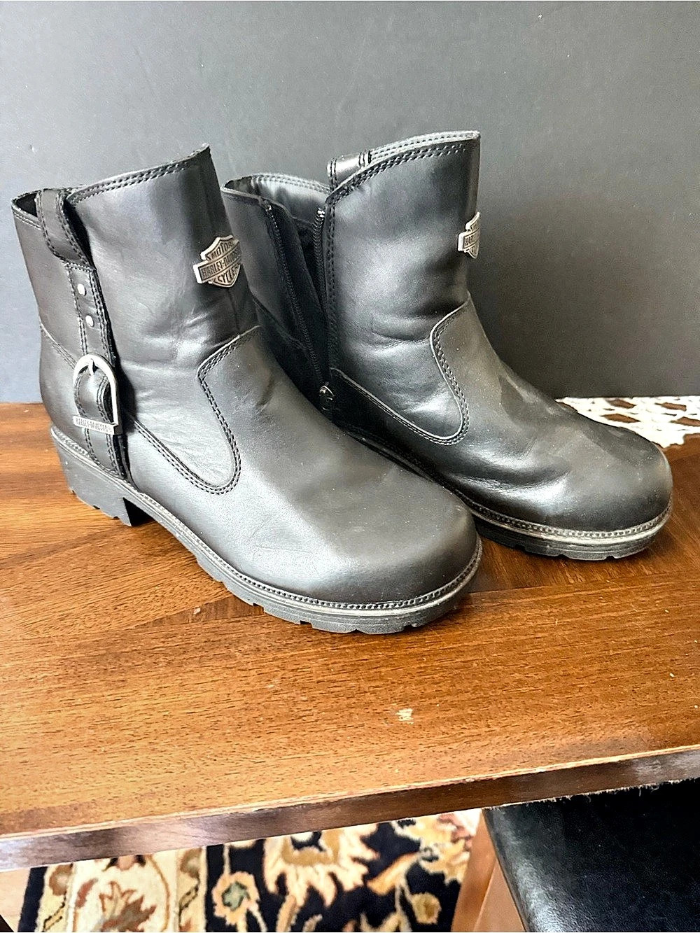 Harley-Davidson Black Motorcycle Boots US 10